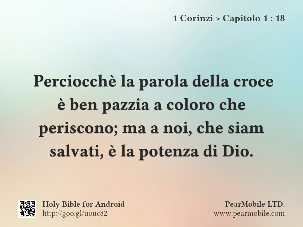 1 Corinzi, Capitolo 1:18